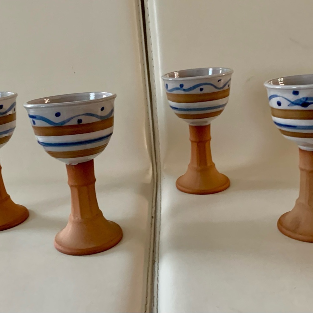 Sigma Pottery Goblets Of 4